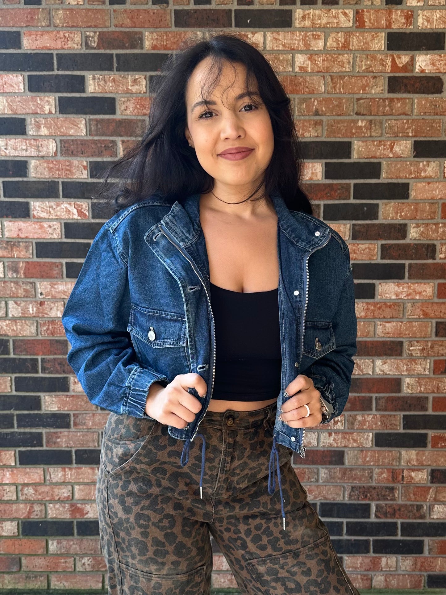 cropped denim jacket