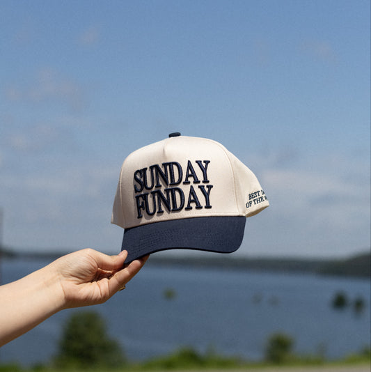 Sunday Funday - Navy Vintage Trucker Hat