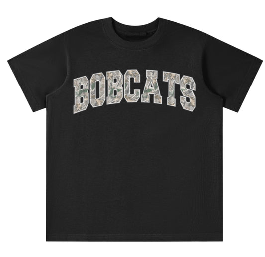 PRE ORDER - kids camo bobcats t-shirt