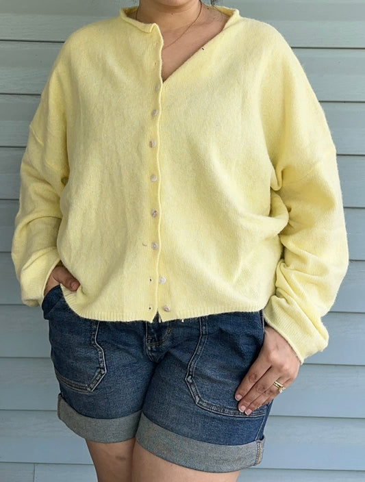 year round cardigan - yellow